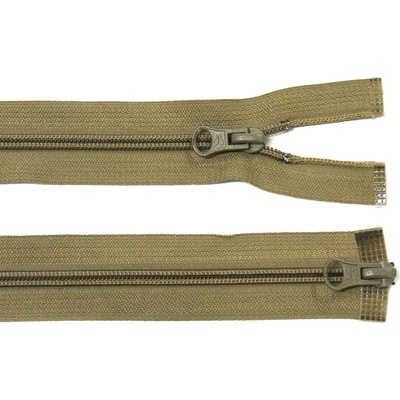 WICO Spirálový zip no.5 rozepínací dvoucestný 60cm dvoucestný khaki