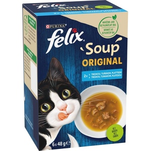 FELIX Soup Вкусен избор с треска, с риба тон, с платика 6 x 48 г