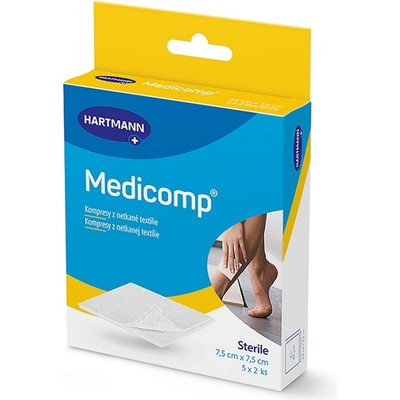 MEDICOMP Kompres sterilný 7,5 x 7,5 cm 10 ks