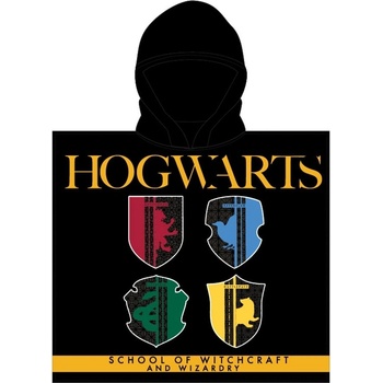 E plus M detské plážové pončo / osuška s kapucňou Harry Potter 55 x 110 cm