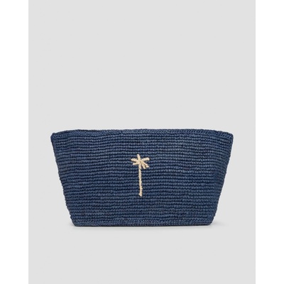 Ručně Vyplétaná kabelka Manebi Tender2tote Raffia Tmavě Modrá