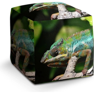 Sablio Taburet Kostka Chameleon: 40x40x40 cm