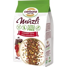 Cerbona Bezlepkové Müsli čokoládovo-jahodové 200 g