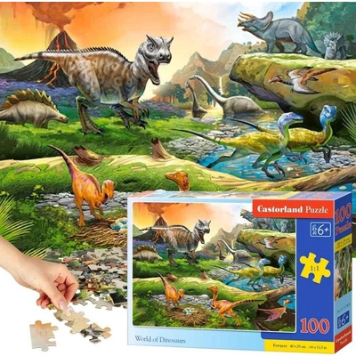 Castorland premium Dinosauří svět 111084 100 dílků