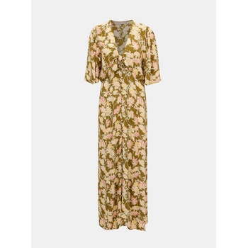 PIECES Макси рокля на цветя в цвят каки Pieces Polly Pieces | Zelen | ЖЕНИ | S