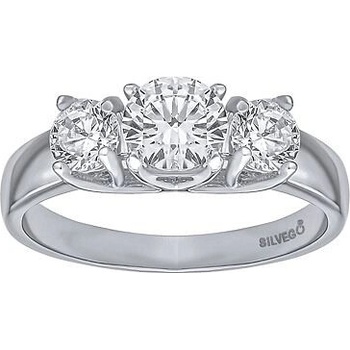 SILVEGO strieborný prsteň DARION so Swarovski Zirconia- EWER02418