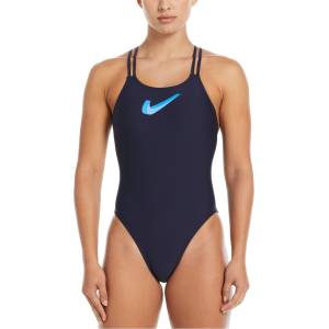 Nike Бански костюм Nike Swim HydraStrong 3D Swoosh Swimsuit. - Midnight Navy