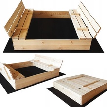 Gimme Five Drevené pieskovisko s lavičkami impregnované 120cm