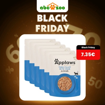 Applaws s tuniakom a krabom vo vývare 6 x 70 g