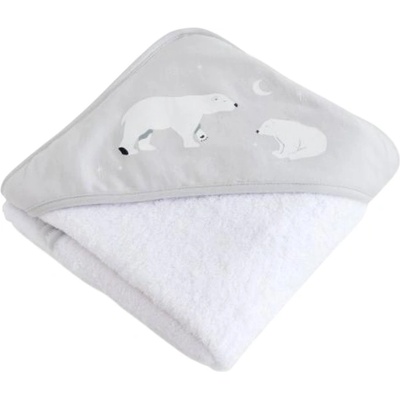 Bonjourbebe Бебешка хавлия Bonjourbebe - 100 x 100 cm, Gray Polaris (18PLSE52009)