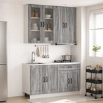 vidaXL Кухненски единица KALMAR 4 бр. Сив Сонома Инженерна дървесина (3438311)