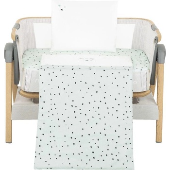 KikkaBoo Бебешки спален комплект за мини-кошара 5ч Bear with me Mint (kikka-41101050068)