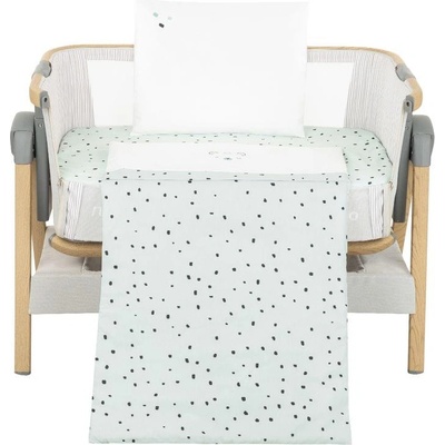 KikkaBoo Бебешки спален комплект за мини-кошара 5ч Bear with me Mint (kikka-41101050068)