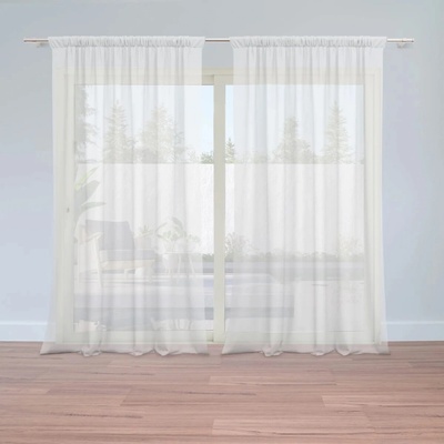 Sablio Záclony Biela: 2ks 150x250cm
