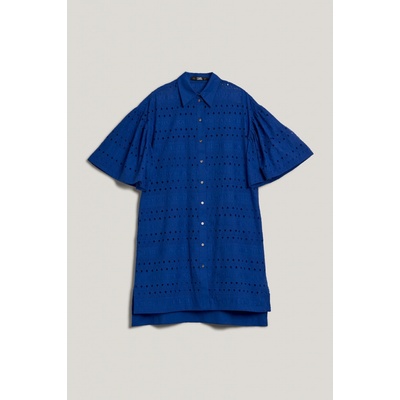 Karl Lagerfeld Sslv Embroidery Shirt Dress modrá