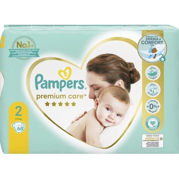 Image 1 of Pampers Premium Care Size 2 еднократни пелени 4-8 kg 68 бр