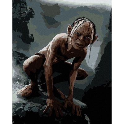 Zuty Glum pán prstenů 40 x 50 cm vypnuté plátno na rám 8596530238218