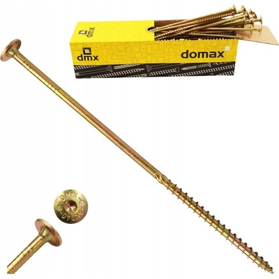 Konštrukčný vrut do dreva 6 × 280 mm, tanierová hlava TX30 – Domax CT