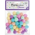 Interdruk Pompons for decoration 35pcs Unicorn