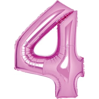 Amscan Фолиев балон число 4 светлорозов 66 см