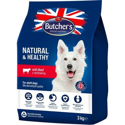 Butcher's Dog Natural&Healthy s hovädzím mäsom 3 kg