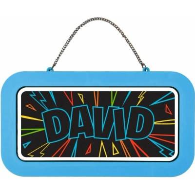 Neonová cedulka se jménem - David