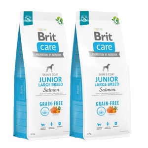 Brit CARE Кучешка храна без зърнени култури за млади кучета от големи породи със сьомга 2x12кг