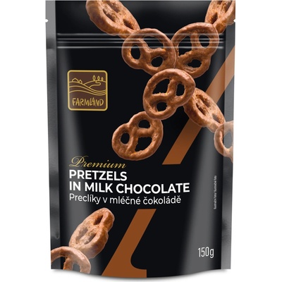 FARMLAND Solené praclíky v mliečnej čokoláde Premium 150 g