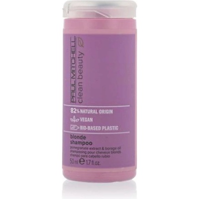 Paul Mitchell Clean Beauty Color Protect Blonde Shampoo 50 ml шампоан за възстановяване и блясък на изрусена коса за жени