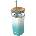 Quokka Чаша халба Quokka Liquid Cube Teal Gradient стъклена със сламка 540 мл (40054)