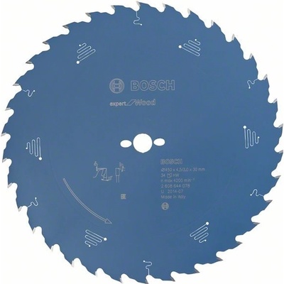 Bosch Pílový kotúč Expert for Wood 450 x 30 x 4,5 mm, 34 zubov, 2608644078