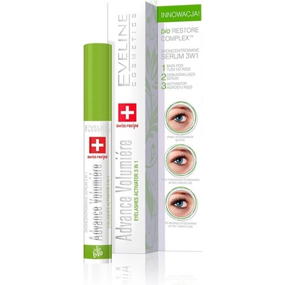 Eveline 3in1 Advance Volumiere Серум за мигли 10ml