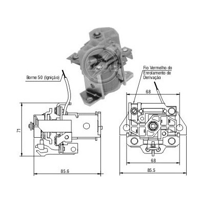 Spínač startéru 0001413001 Bosch 0331101011