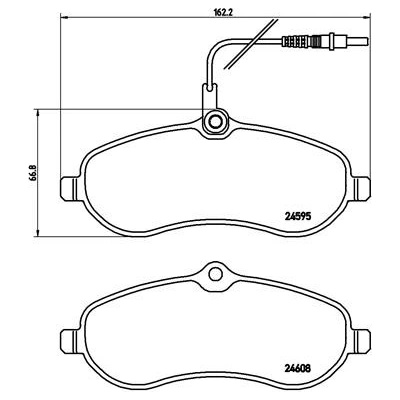 BREMBO Sada brzdových platničiek kotúčovej brzdy P61096