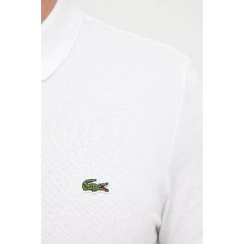 Lacoste Памучна тениска с яка Lacoste в бяло с изчистен дизайн (PH4012)