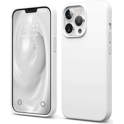 elago Soft Silicone Case - силиконов (TPU) калъф за iPhone 13 Pro (бял)