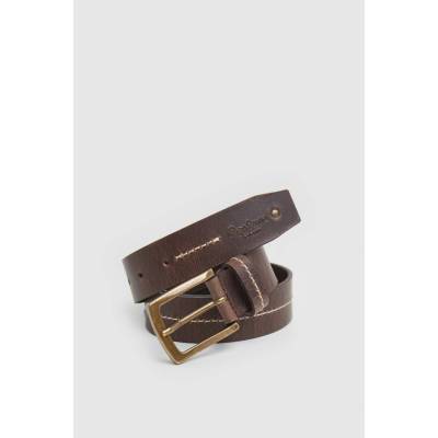 Pepe Jeans Pánský pásek AIDAN BELT hnědá