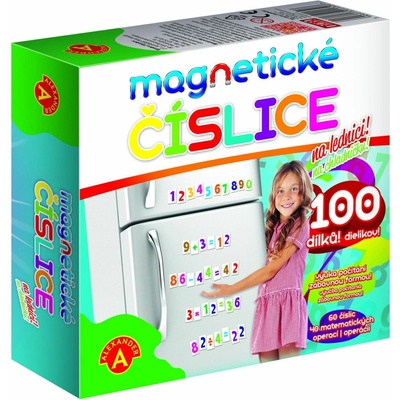 Magnetické číslice na lednici 100 dílků