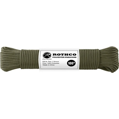 ROTHCO Šňůra PARACORD polyester 550LB 30m 4mm OLIV