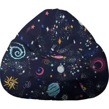 Image 1 of PUFRELAX Калъф за пуф круша, 520л. , Nirvana Gigant - Constelatie (COVER_PUF-G-NGG-TEXP-STE)