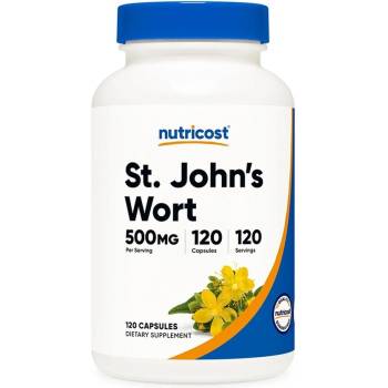 Nutricost Жълт кантарион 500 mg 120 капсули | Nutricost (00872 (211101) NC)