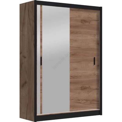 EMS Гардероб с огледало SABRINA 150x215 см, дъб крафт (MT0048)