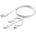 Cellularline Кабел Cellularline - 3 в 1, USB-A/Lightning/USB-C/Micro USB, 1 m, бял (USBDATA3IN1MFITYCW)