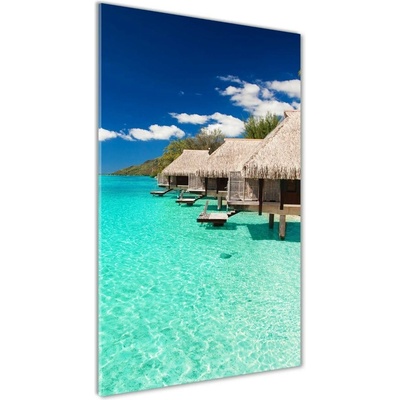 Vertikálny fotoobraz na skle Tropický ostrov 50x100 cm