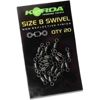 Korda Obratlík veľ.8 Swivel 20 ks