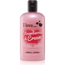 I Love Kúpeľový a sprchový krém s vôňou jahôd a sladkého krému Strawberries & Cream Bubble Bath And Shower Creme 500 ml