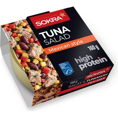 Sokra Tuniakový šalát high Protein Tuniakový šalát Mexiko 160 g