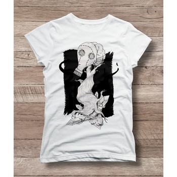 Мъжка тениска 'Маска на дърво' - бял, xxl