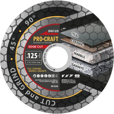 Procraft Diamantový kotúč 125 mm DG125