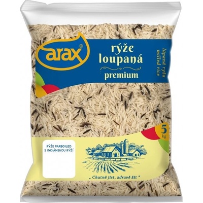 Arax rýže parboiled dlouhozrnná s indiánskou rýží 5 kg